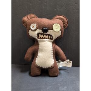 Spin Master Fuggler Teddy Bear Nightmare Brown Felt Button Eyes Retired